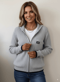 Women'S Casual Zipper Knitted Sweater Cardigan
